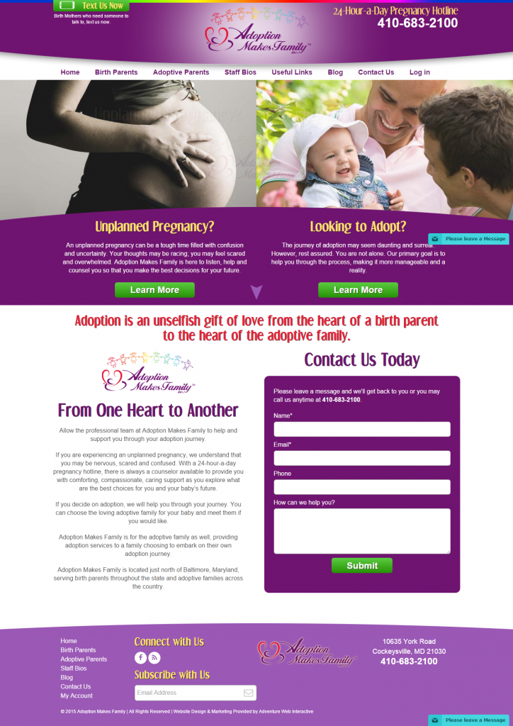 adoption makes family, new website launch