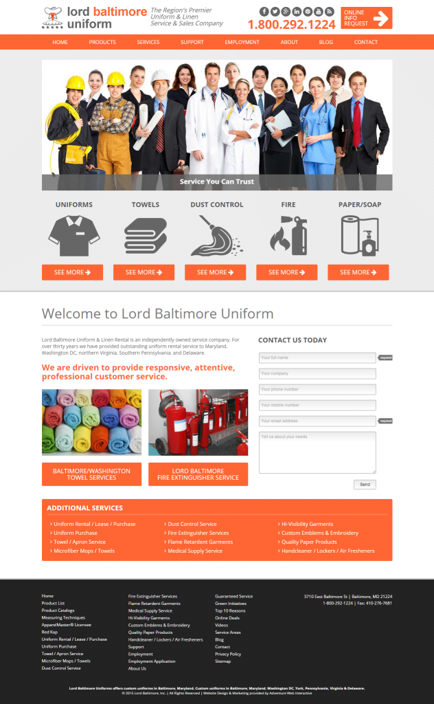 Lord Baltimore Uniforms