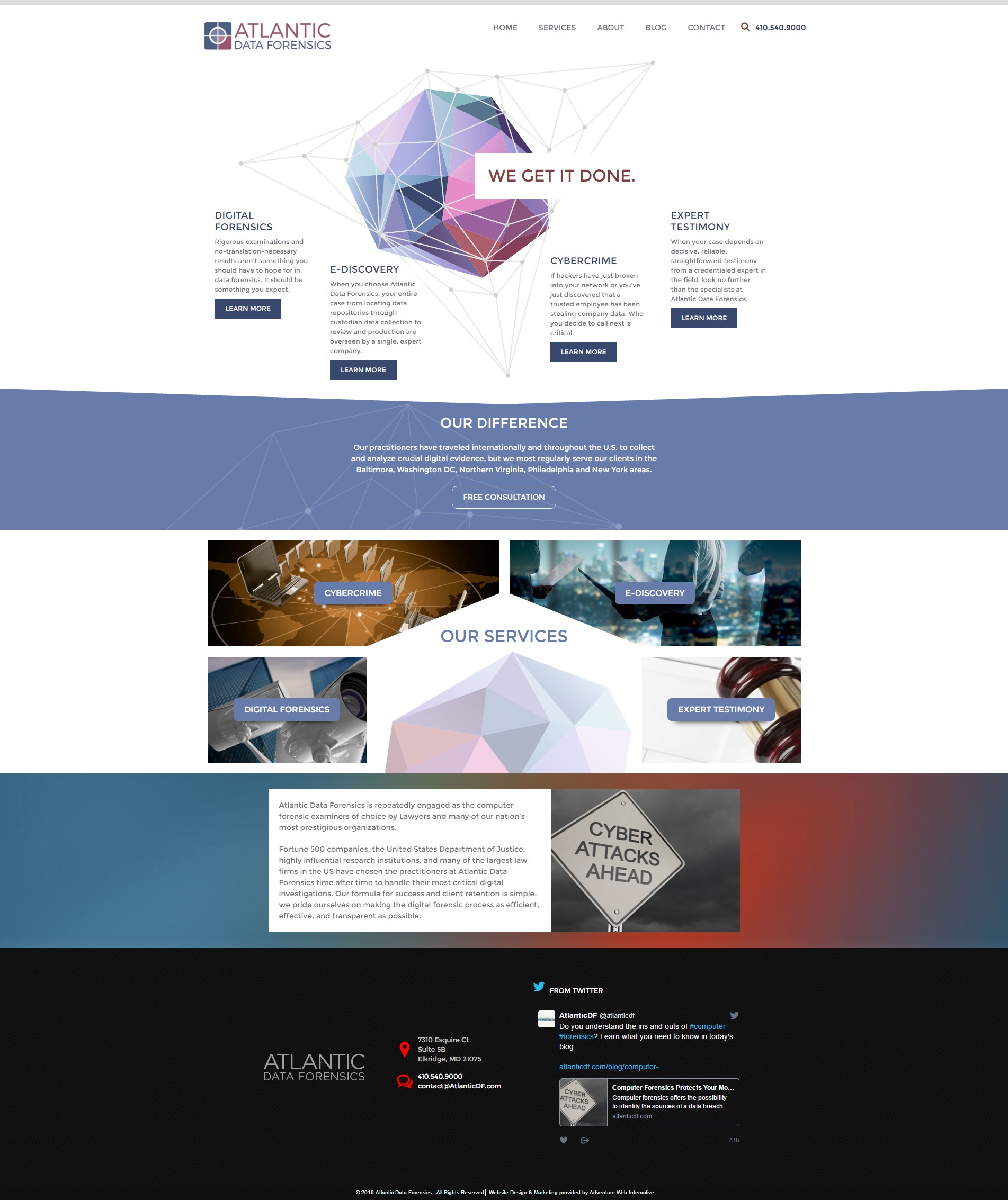 New Website Launch: Atlantic Data Forensics | Adventure Web Interactive