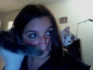 Meet Prim - the sweet cat who keeps Coral warm when she doesn't have a scarf handy. 