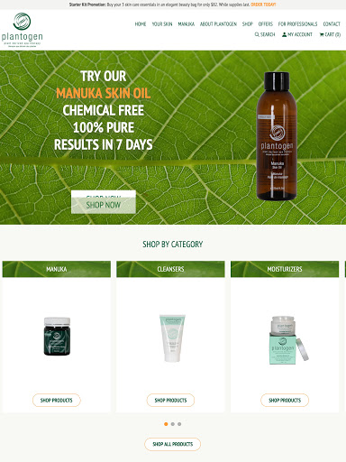 New Website Launch: Plantogen Professional Skin Care Treatment