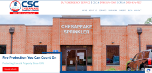 New Website: Chesapeake Sprinkler Company