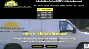 Adventure Web is thrilled to welcome one of our newest clients to the family: Professional Electric! 