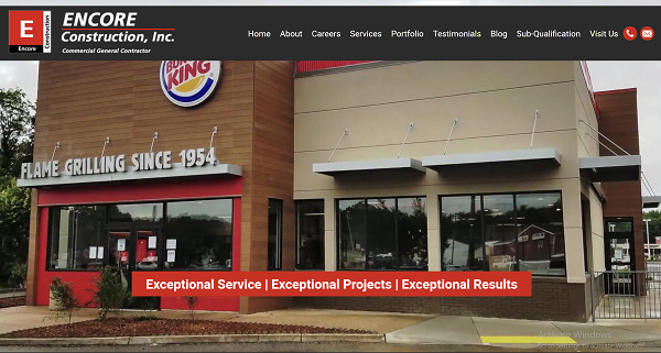 Website Launch: Encore Construction