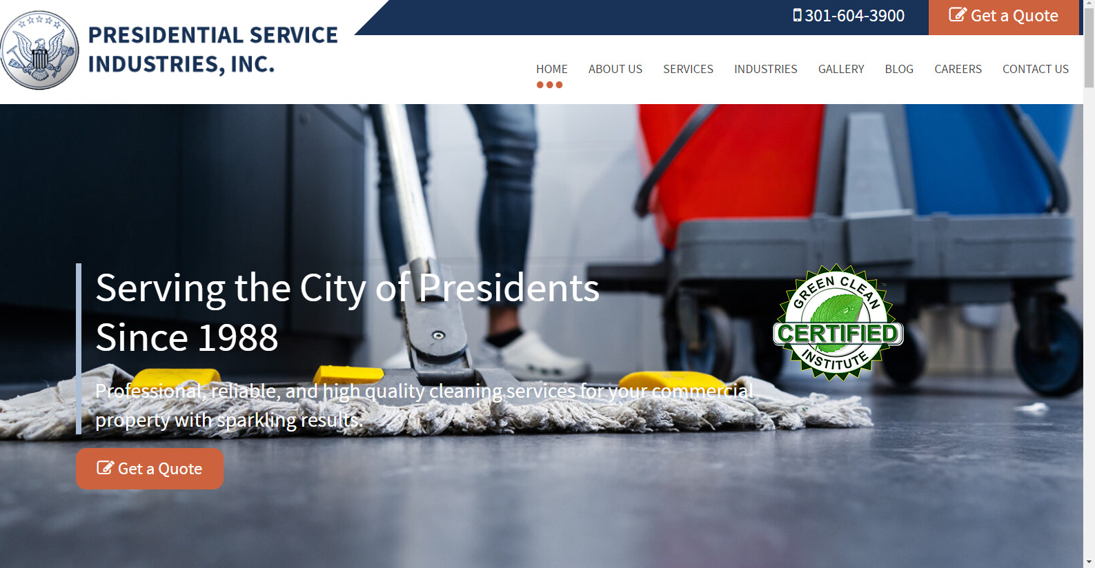 presidential service industries adventure web interactive