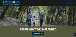 Adventure Web Interactive Retirement & Investment Group Website Redesign